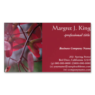 Carte De Visite Magnétique Graines d'érable rouge samara fruits professionnel