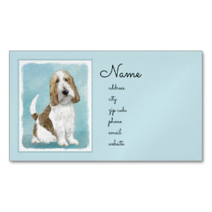 Carte De Visite Magnétique Grand Basset Griffon Vendeen - Art Chien original
