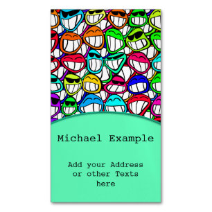 Carte De Visite Magnétique GROUPE DE SOURIRE FRAIS DE VISAGES I + votre idée