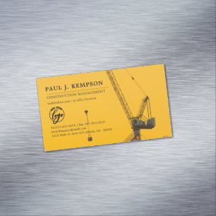 Carte De Visite Magnétique Grue de coucher de soleil minimale