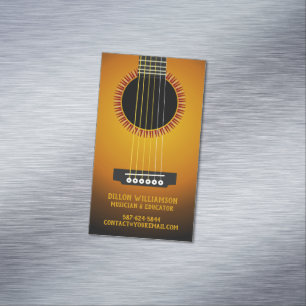 Carte De Visite Magnétique Guitare musicale