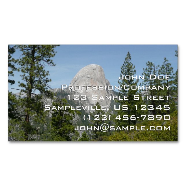 Carte De Visite Magnétique Half Dome depuis Panorama Trail II (devant)