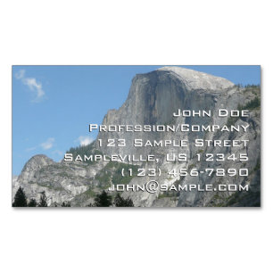 Carte De Visite Magnétique Half Dome vu de côté dans le parc national de Yose