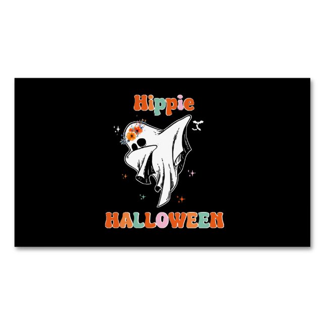 Carte De Visite Magnétique Halloween hippie (devant)