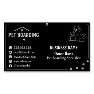 Carte De Visite Magnétique Hébergement personnalisé pour animaux de compagnie
