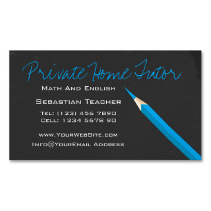 Carte De Visite Magnétique Home Tutor Teacher Pencil