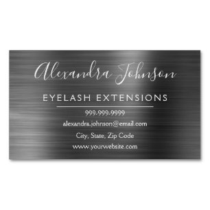 Carte De Visite Magnétique Huile de métal noir Eyelash Extensions Beauté