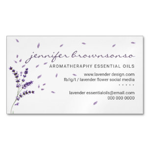 Carte De Visite Magnétique Huiles essentielles florales de lavande Simples Él
