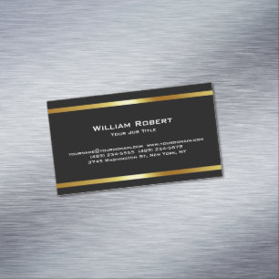 Carte De Visite Magnétique Immobilier Golden House Logo Moderne Realtor