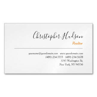 Carte De Visite Magnétique Immobilier simple professionnel