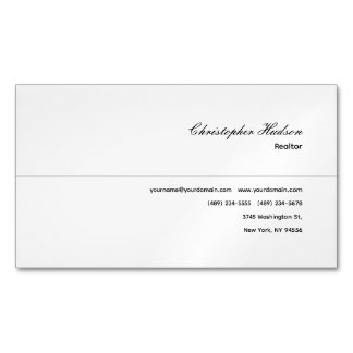 Carte De Visite Magnétique Immobilier simple professionnel