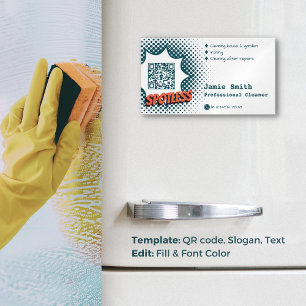 Carte De Visite Magnétique Impressions sans tache : Nettoyage de maison profe