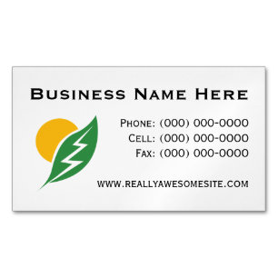 Carte De Visite Magnétique Informations de contact minimalistes pour l'énergi