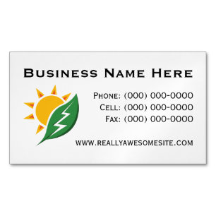 Carte De Visite Magnétique Informations de contact minimalistes pour l'énergi