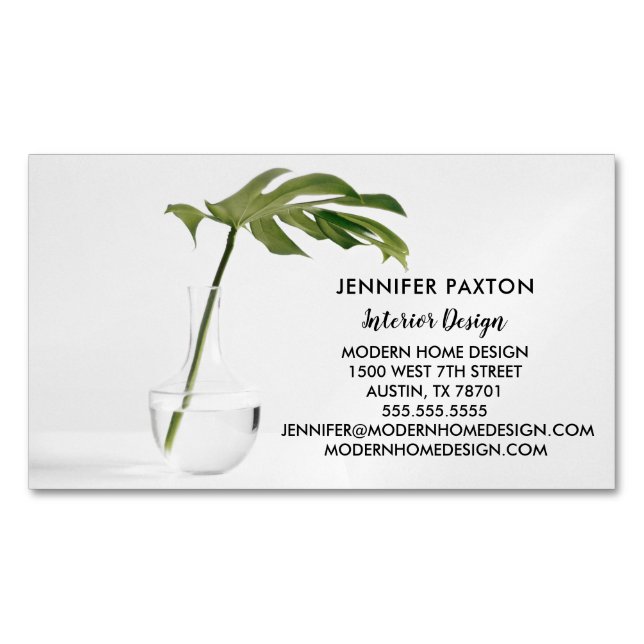 Carte De Visite Magnétique Intérieur Designer Home Décorateur Chic Moderne (devant)