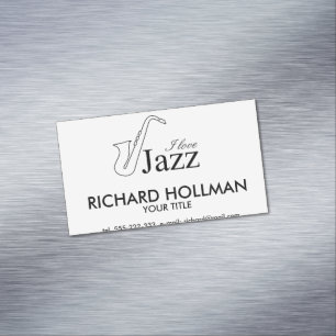 Carte De Visite Magnétique J'aime le jazz