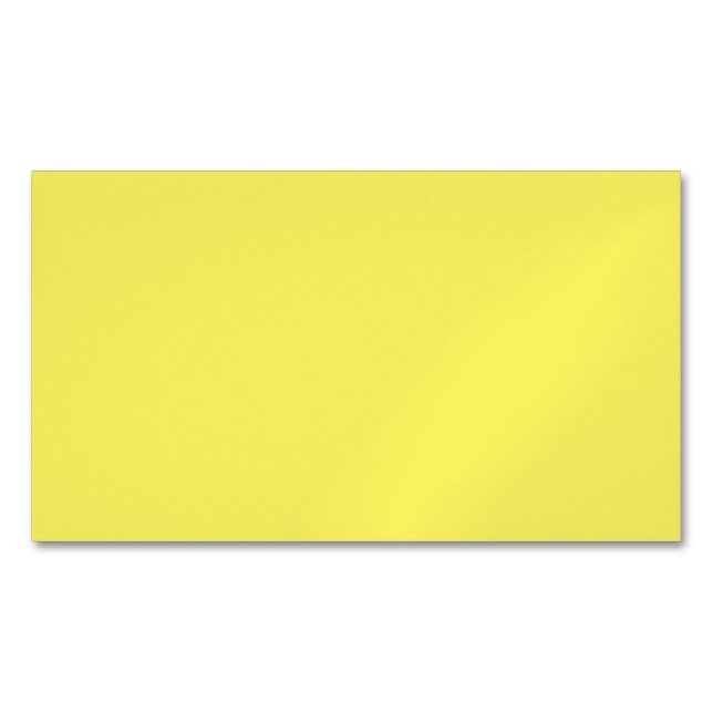 Carte De Visite Magnétique Jaune clair #FFF3000, Jaune banane (devant)