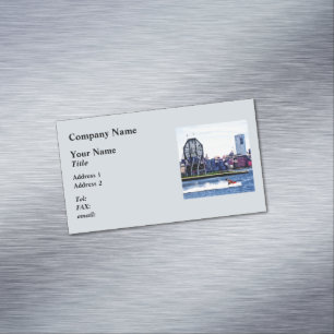Carte De Visite Magnétique Jet Skiing près de l'horloge Colgate