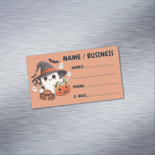 Carte De Visite Magnétique Joli fantôme de Halloween de style Kawaii