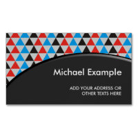 Joli motif triangle noir rouge bleu + votre texte