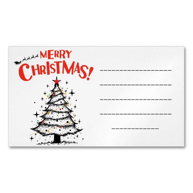 Carte De Visite Magnétique joyeux noel en vous (devant)