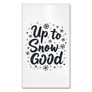 Carte De Visite Magnétique Jusqu'à Neige Bon Drôle Flocon de Neige de Noël Hi