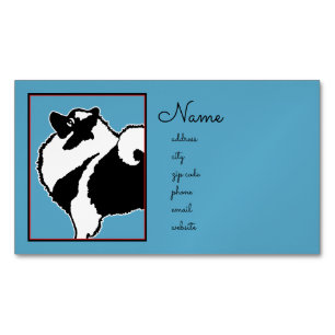 Carte De Visite Magnétique Keeshond Graphics - Cute Original Chig Art