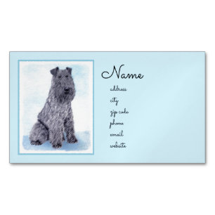 Carte De Visite Magnétique Kerry Blue Terrier peinture mignonne Chien d'origi