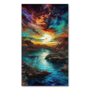 Carte De Visite Magnétique La vision de la nouvelle planète est étrange et pe