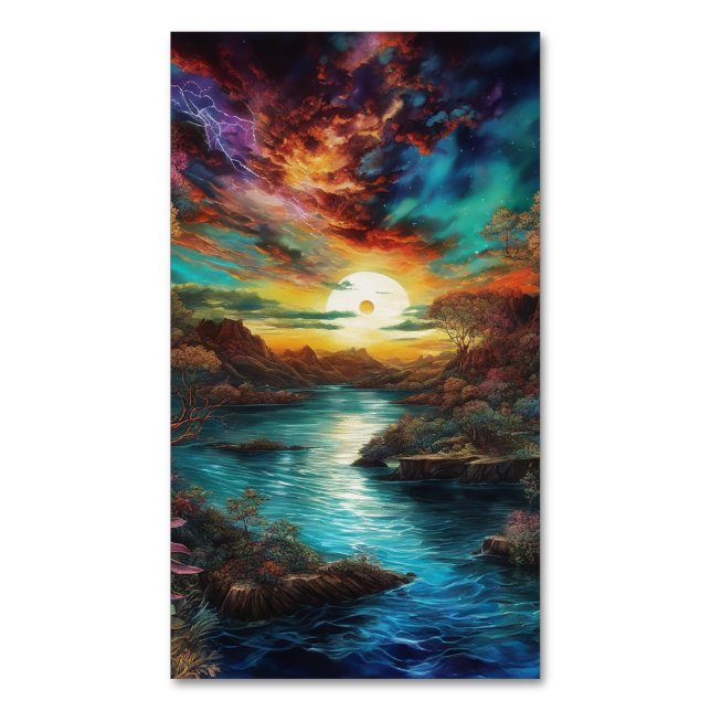 Carte De Visite Magnétique La vision de la nouvelle planète est étrange et pe (devant Vertical)