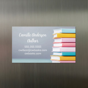 Carte De Visite Magnétique Lancement de livre d'auteur Écrivain indépendant p