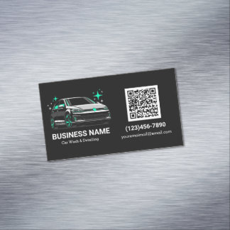 Carte De Visite Magnétique Lavage de voiture mobile et sur mesure pour le dét