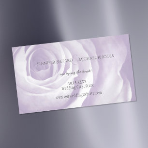 Carte De Visite Magnétique lavender rose mariage simple élégant enregistrer l