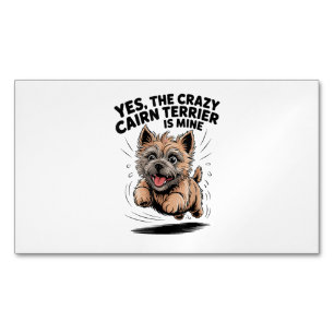Carte De Visite Magnétique Le Cairn Terrier fou est à moi