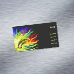 Carte De Visite Magnétique Les dauphins sous le soleil