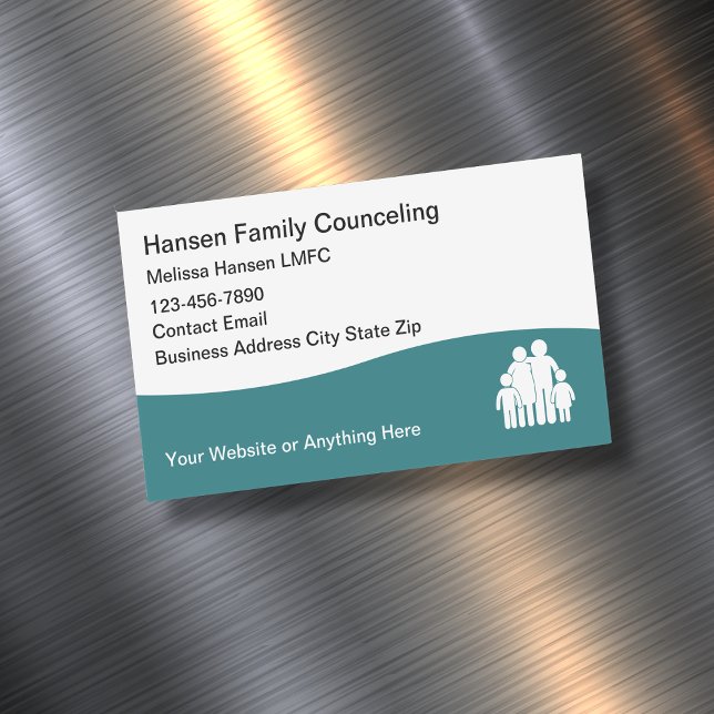 Carte De Visite Magnétique Licensed Family Counselor Mental Health (Créateur téléchargé)