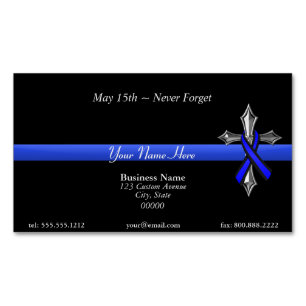 Carte De Visite Magnétique Ligne bleue mince