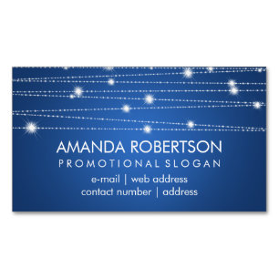 Carte De Visite Magnétique Lignes de scintillement professionnelles élégantes