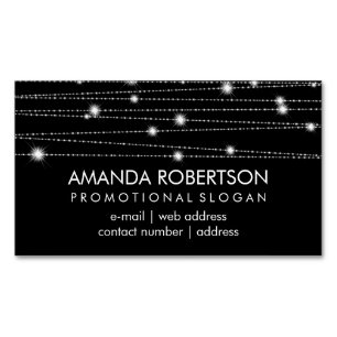 Carte De Visite Magnétique Lignes de scintillement professionnelles élégantes