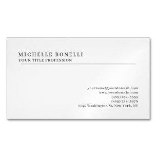 Carte De Visite Magnétique Linge de Luxe Classique Simple Professionnel