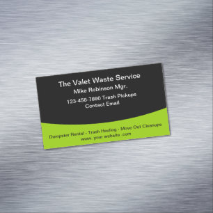 Carte De Visite Magnétique Location de benne à déchets commerciaux résidentie