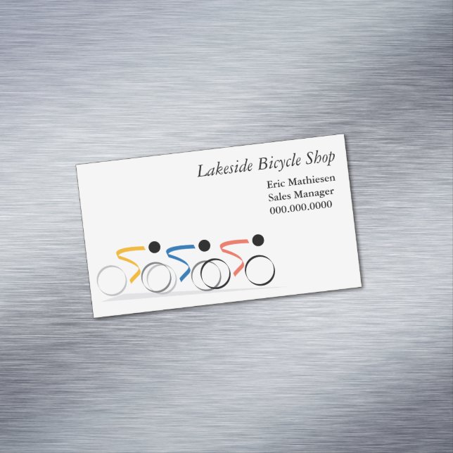 Carte De Visite Magnétique Logo de course à vélo (In Situ)