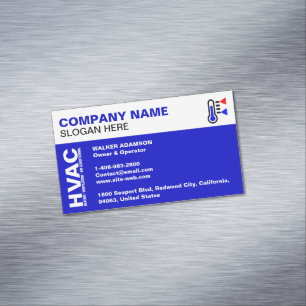 Carte De Visite Magnétique Logo de l'entreprise & Slogan & Contact, HVAC prof