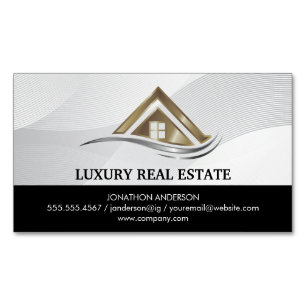 Carte De Visite Magnétique Logo de l'immobilier moderne Gestion de propriét