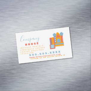Carte De Visite Magnétique Logo de Maison de Rebond Moderne pour Location de