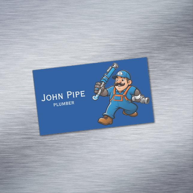 Carte De Visite Magnétique logo des services de plomberie (In Situ)