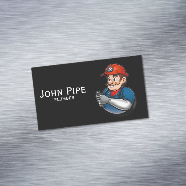 Carte De Visite Magnétique logo des services de plomberie (In Situ)