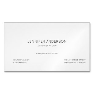 Carte De Visite Magnétique Logo du bureau du droit élégant Avocat et juridi