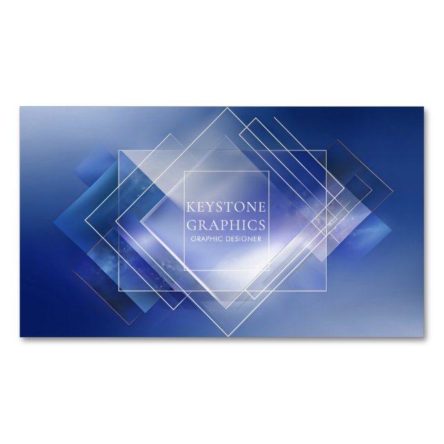 Carte De Visite Magnétique Logo géométrique moderne Entreprise (devant)