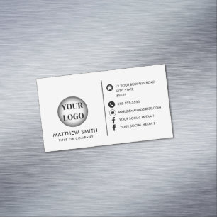 Carte De Visite Magnétique Logo personnalisé